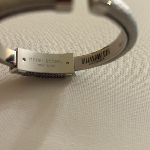 Henri Bendel Crystal Cuff Bracelet Silver Turquoise - Picture 6 of 8